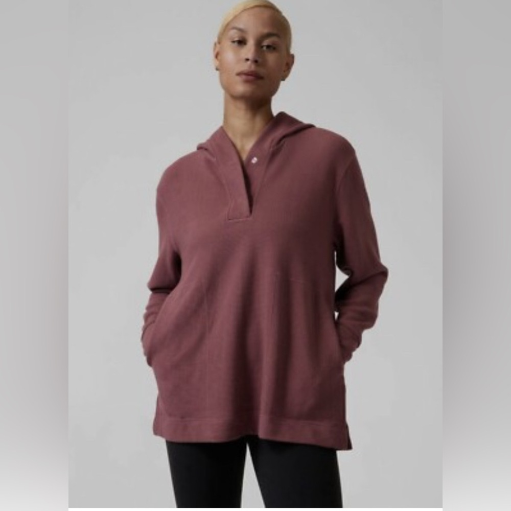 Athleta Coaster Luxe Waffle Knit Hoodie ~ S